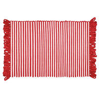 HANDGEWEBTER Läufer 50x70 cm Chilli - Rot, Naturmaterialien/Textil (50/70cm) - Lashuma