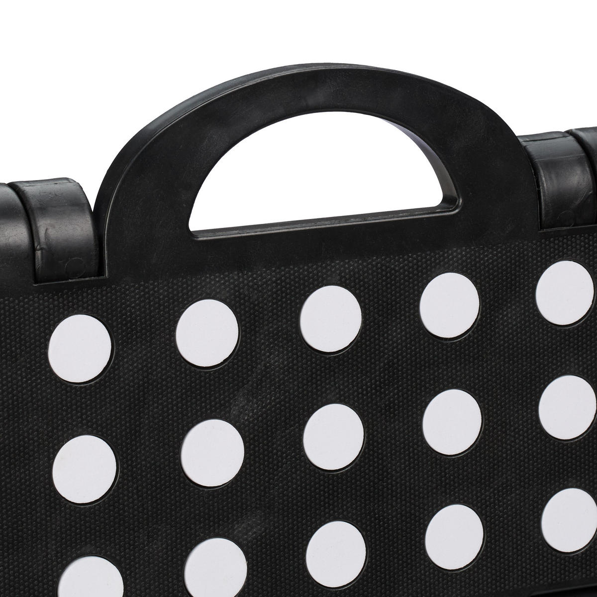 TABURET Negru XL pliabil - negru, material plastic/material textil (39/39/32cm) - Relaxdays