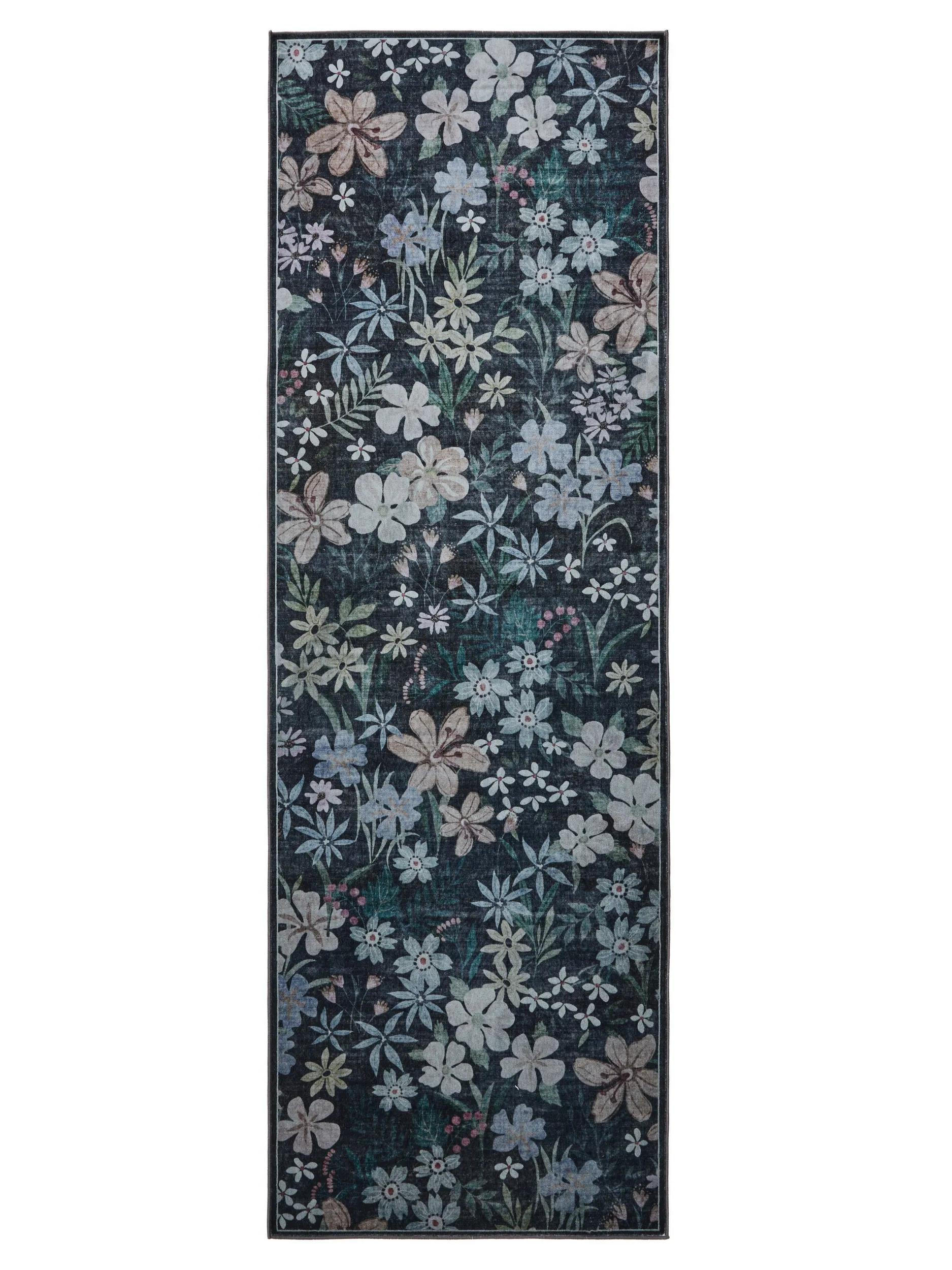 LÄUFER Milly waschbar Multicolor/Schwarz 80/240 cm - Multicolor/Schwarz, Kunststoff/Textil (80/240cm) - benuta