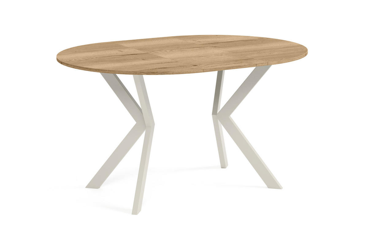 ESSTISCH EVO - Hellbraun/Kaschmir, Holzwerkstoff/Metall (90/90/76cm) - Meblini