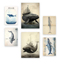 POSTER Set Mit 6 Wale A3 & A4 Rahmenlos - Klar, Papier (29/3cm) - Nacnic