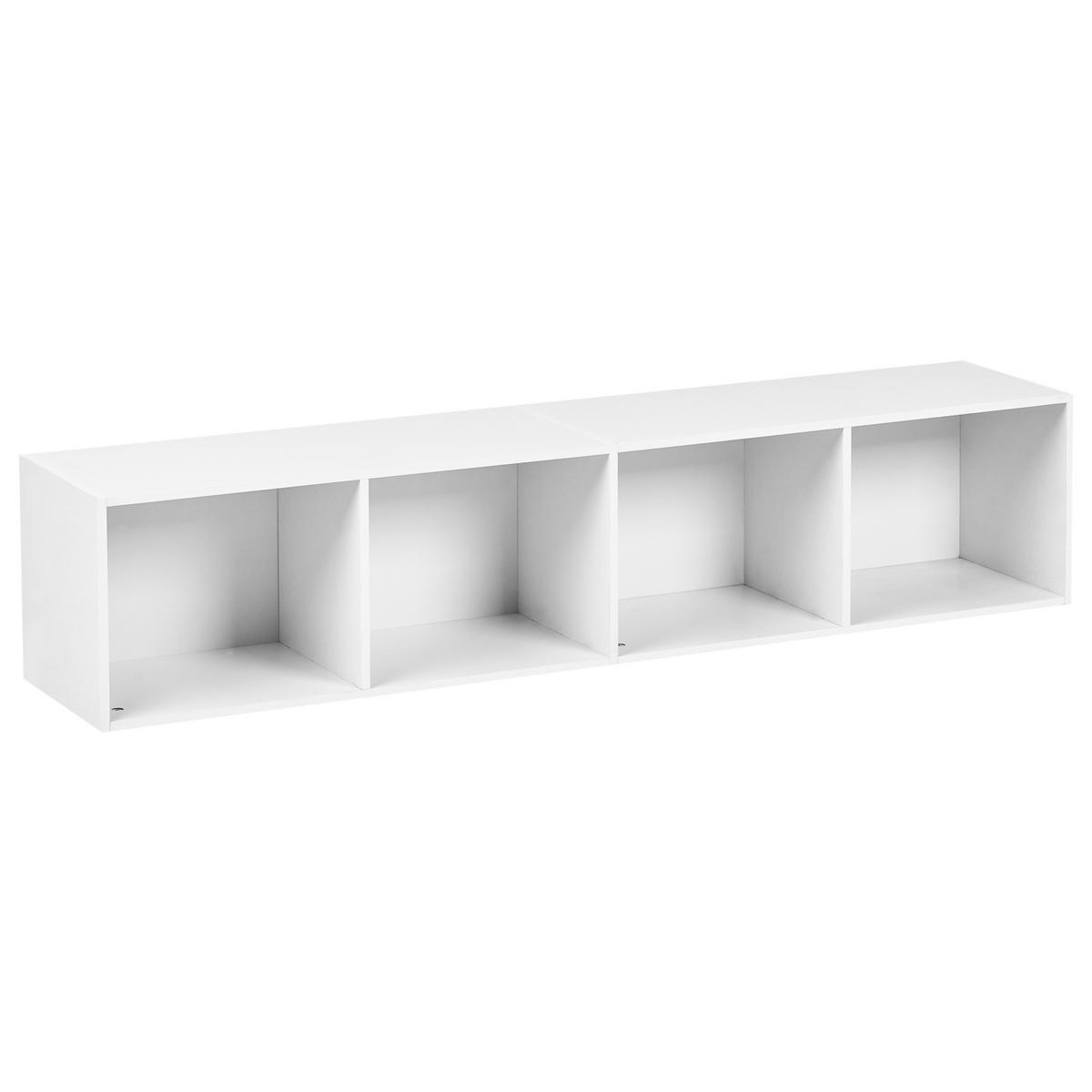BÜCHERREGAL mit 4 Ebenen 143 cm Weiß Winnipeg - Weiß, Holzwerkstoff (30/143/30cm) - Beliani