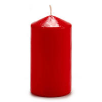 KERZE Zylinder Lunar Ø 7 cm - Rot, Paraffin (7/13/7cm)