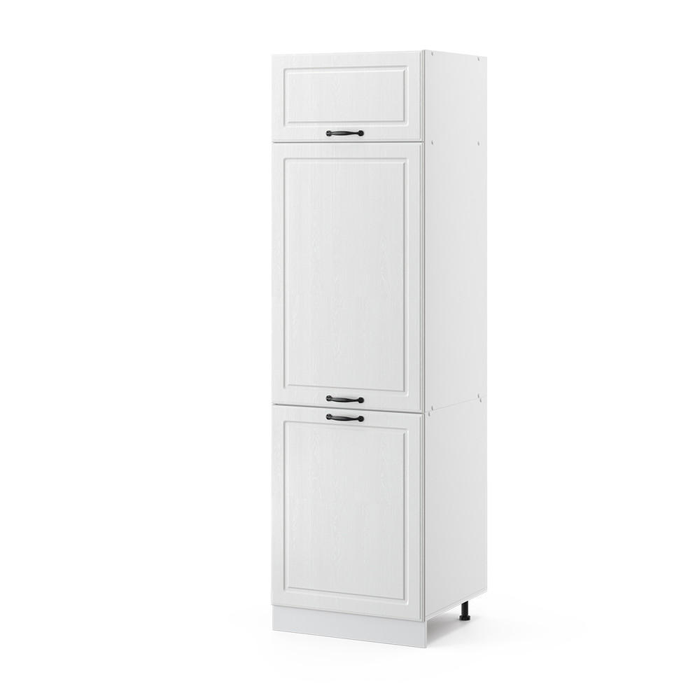 KÜHLUMBAUSCHRANK R-Line Weiß Landhaus 60 cm - Weiß, Holzwerkstoff (60/206.8/57.2cm) - Vicco