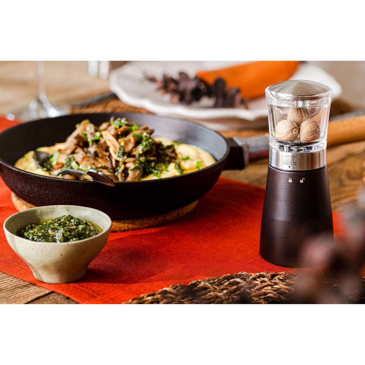 MUSKATMÜHLE Madras 15cm Buchenholz Schokolade Stahlmahlwerk - Braun, Kunststoff (6.5/15/6.5cm) - PEUGEOT