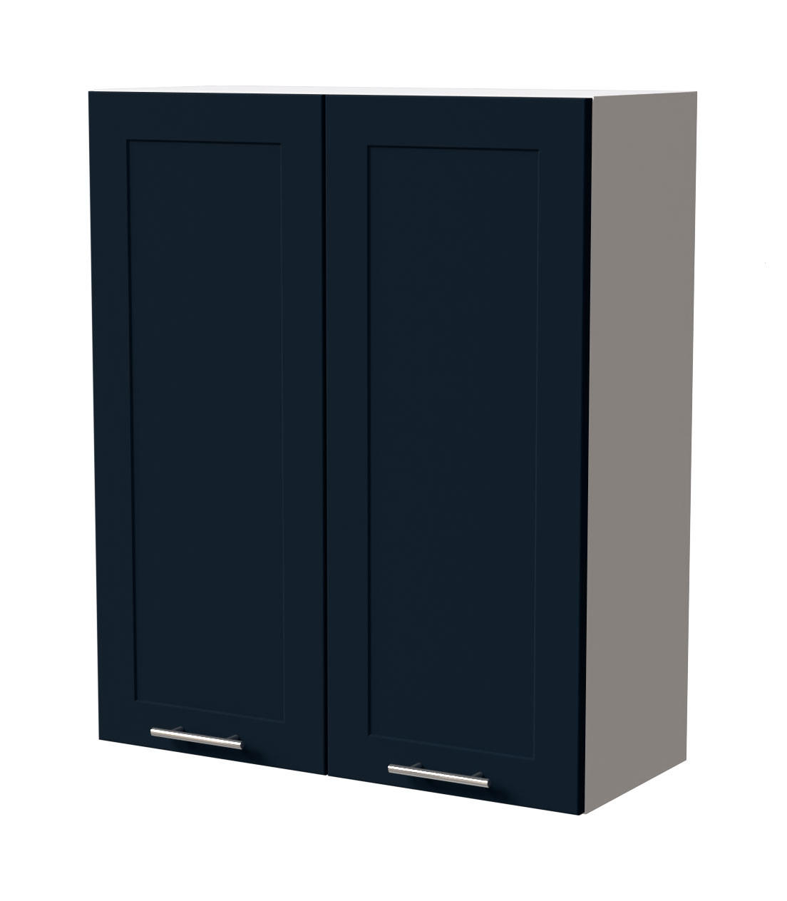 HÄNGESCHRANK Oslo W4/80 Weiß / Indigo Matt 80 / 32,5 / 96cm - Weiß/Dunkelblau, Holz/Holzwerkstoff (80/96/32.5cm) - Feldmann-Wohnen
