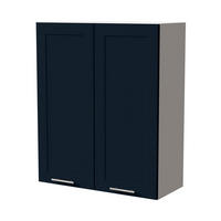 HÄNGESCHRANK Oslo W4/80 Weiß / Indigo Matt 80 / 32,5 / 96cm - Weiß/Dunkelblau, Holz/Holzwerkstoff (80/96/32.5cm) - Feldmann-Wohnen
