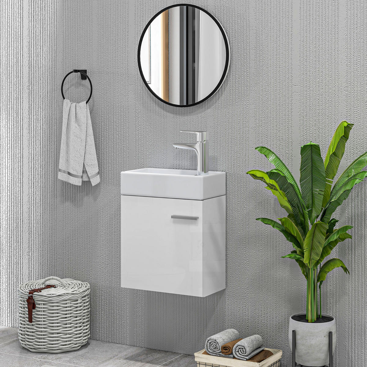 HÄNGESCHRANK Strahlend Weiß 1 Stück - Beige, Kunststoff (40/50/23cm) - GiPP