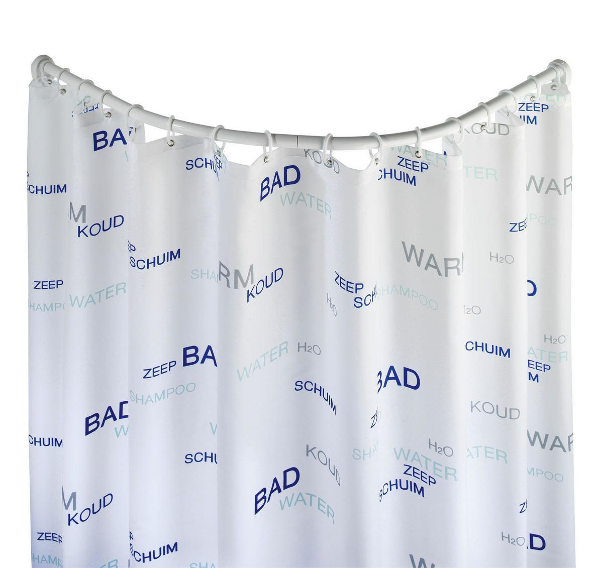 DUSCHSTANGE 80 x 80/ 90/90 cm - Weiß, Metall (90cm) - Wenko