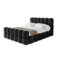 POLSTERBETT mit Bettkasten, Fußteil und Lattenrost, Bett mit Matratze H3/H4 - LEYA-Z 120x200 Schwarz - Schwarz, Holzwerkstoff/Textil (120/200cm) - ALTDECOR