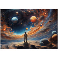 FOTOTAPETE Kinderzimmer Planeten Kosmos Tapete 150x105 - Multicolor, Papier (150/105cm) - Wallarena