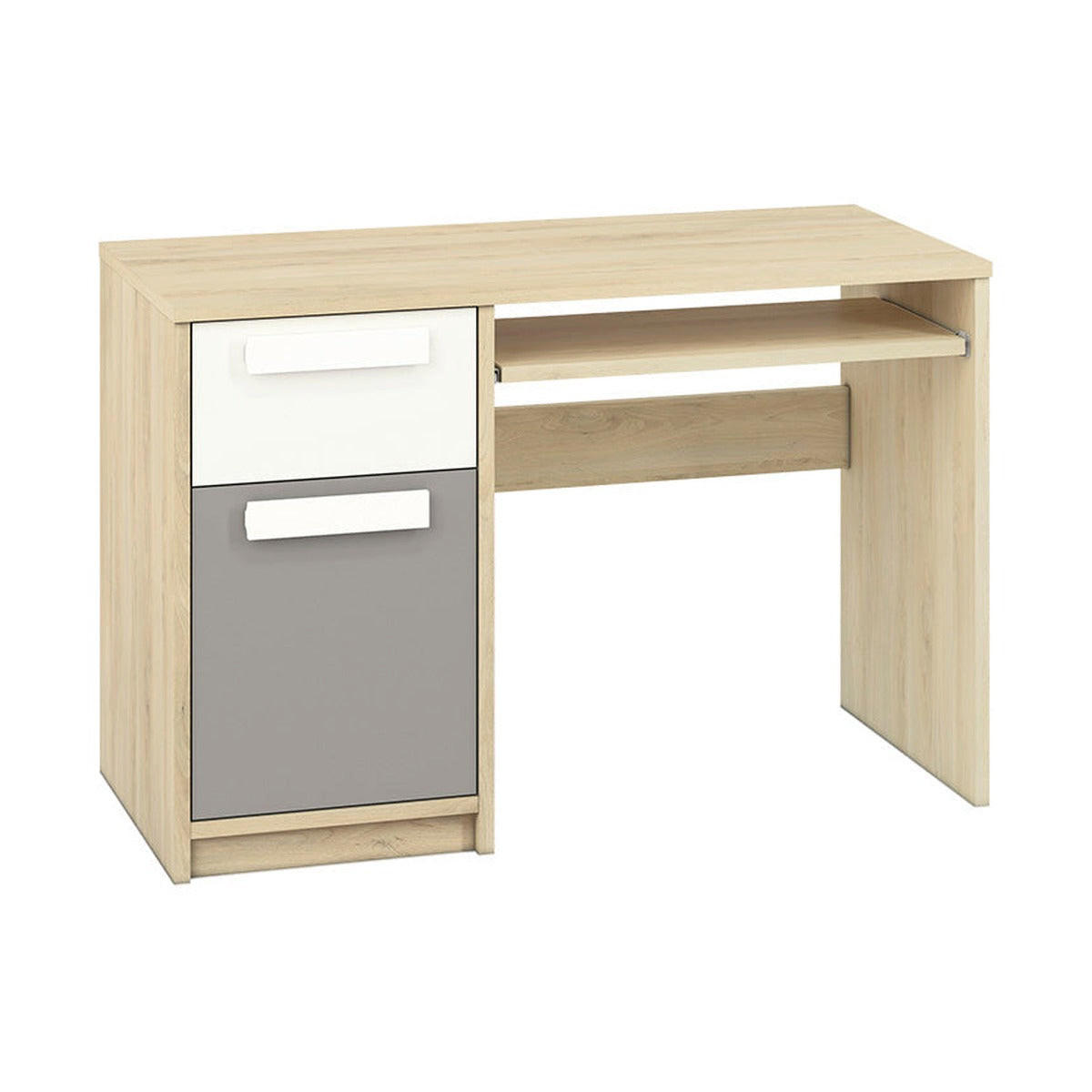 SCHREIBTISCH – DROP 1401 – 55 x 119 cm – Drop – Grau / Eichefarben - Eichefarben/Grau, Holzwerkstoff (55/119/79cm) - hi-markt
