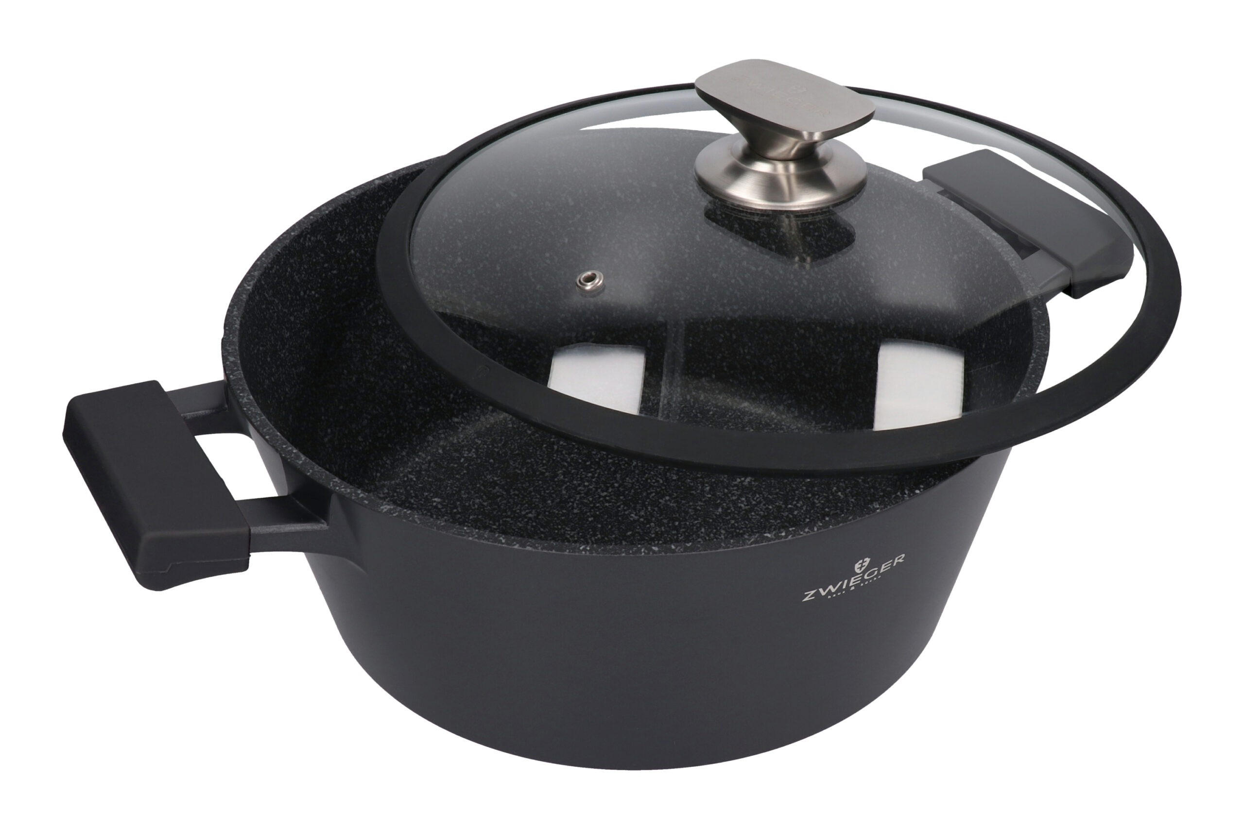 KOCHTOPF Black Stone Schwarz 37/30/14 cm Metall - Schwarz, Metall (30cm) - Mondex