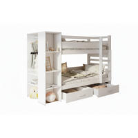 ETAGENBETT AGNES 90/200 Weiß rechts - Weiß, Holzwerkstoff/Textil (90/200cm) - Deine Möbel 24