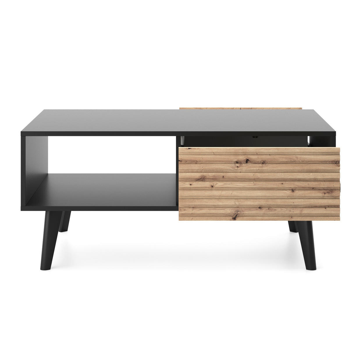 COUCHTISCH VILLETTA 104/48/68 cm Schwarz - Schwarz, Holzwerkstoff (68/104/48cm) - MASSENO