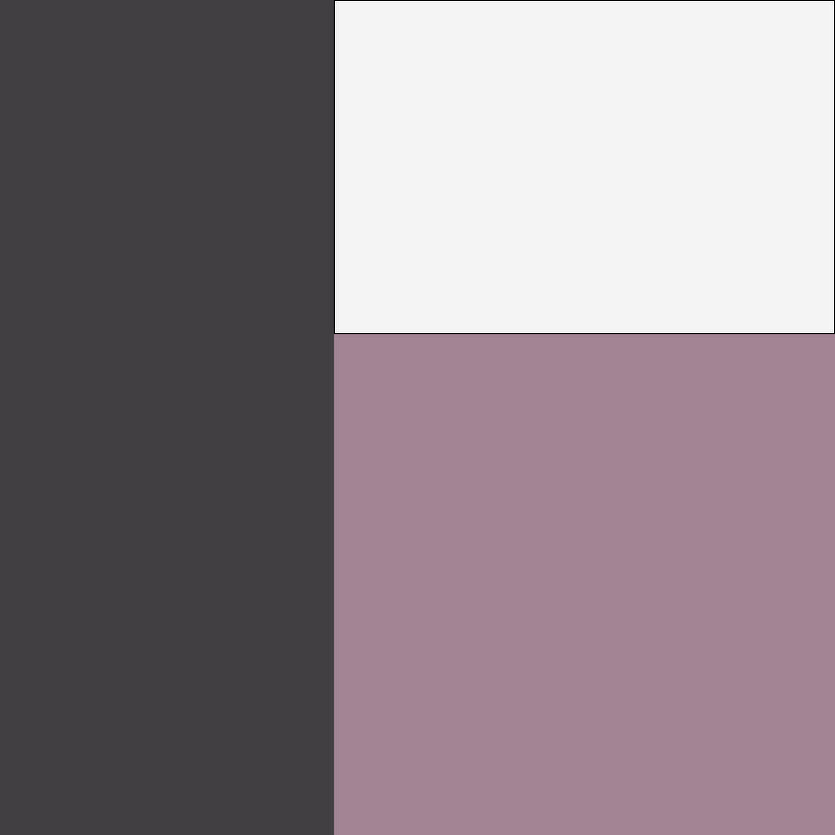 L-FORM KÜCHENZEILE Bari (16-tlg) Lava / Pastellviolett - Signalweiß - Violett, Holzwerkstoff/Metall (347/243/202cm) - Feldmann-Wohnen