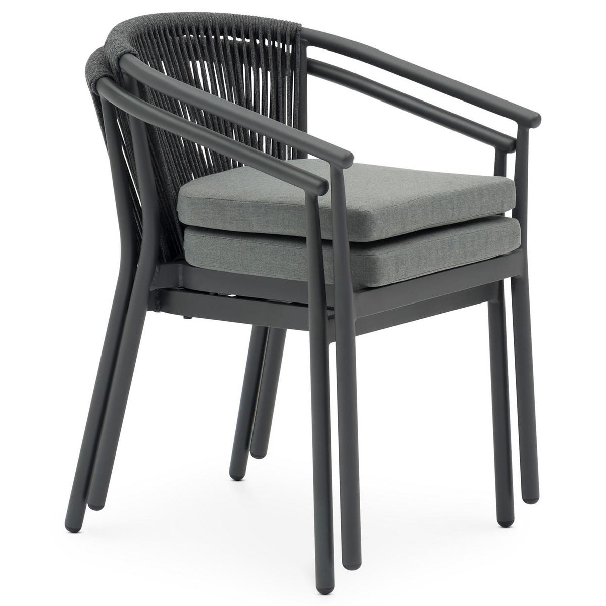 GARTENMÖBELSET TAVOLO - Anthrazit, Textil/Metall - IDIMEX