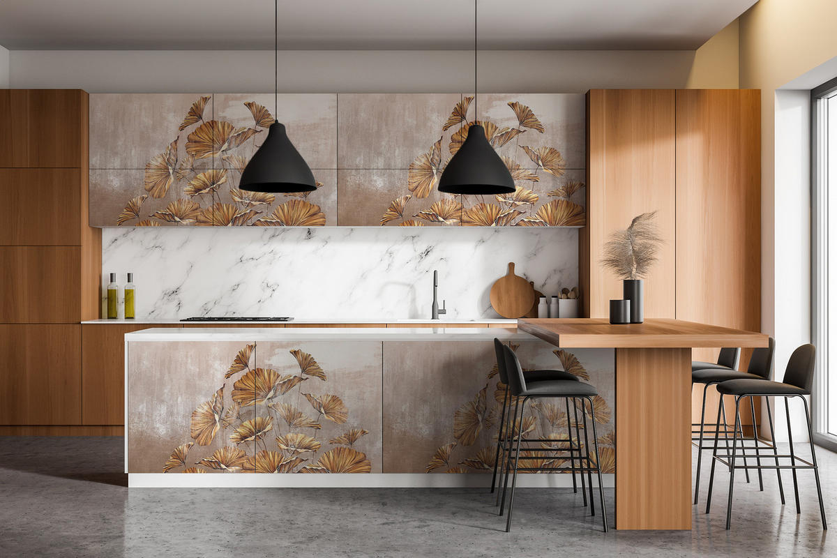 MÖBLAUFKLEBER 100x50 cm beige - Cognac, Kunststoff (100/50/0.1cm) - Wallfluent