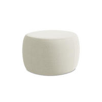 POUF Bouclé Stoff Beige - Sandfarben/Beige, Kunststoff/Textil (76/44/67cm) - Makamii