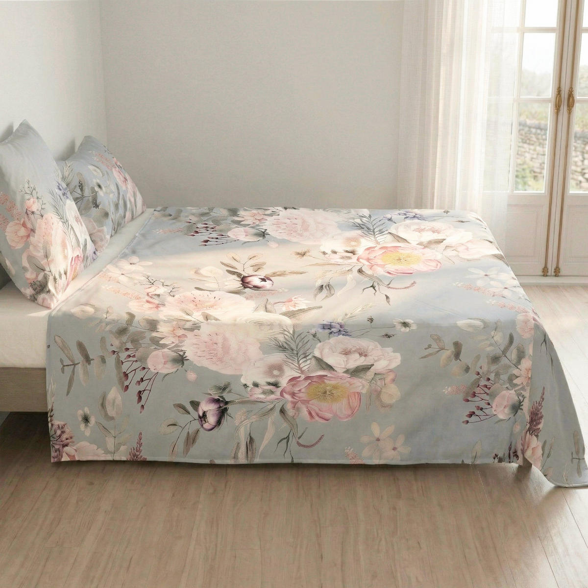 OBERLAKEN Soft bouquet 240x270 cm (Übergrösse) - Multicolor, Textil (240/270cm) - Happy Friday