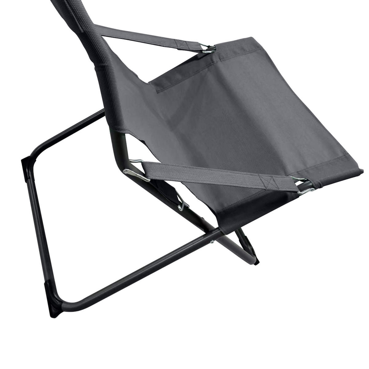 GARTEN-RELAXSESSEL Dunkelgrau 63/83/98 cm - Grau, Metall (63/88/83cm) - Mobili Rebecca