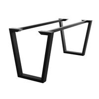 TISCHBEINE Akron Metall Schwarz 140/70/72 cm - Schwarz, Metall (70/72/140cm) - Metalo Pro