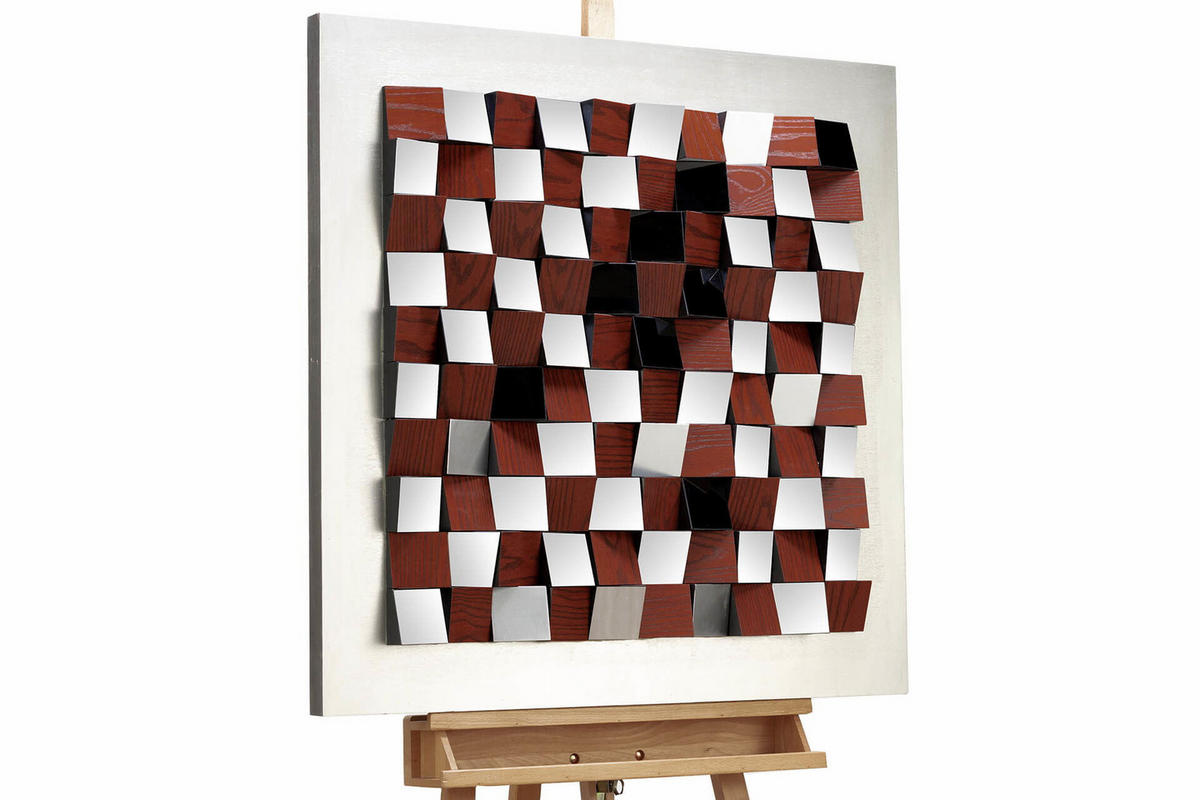 WANDBILD Braun 85/85 cm - Braun, Holz/Kunststoff (5.9/85cm) - KUNSTLOFT