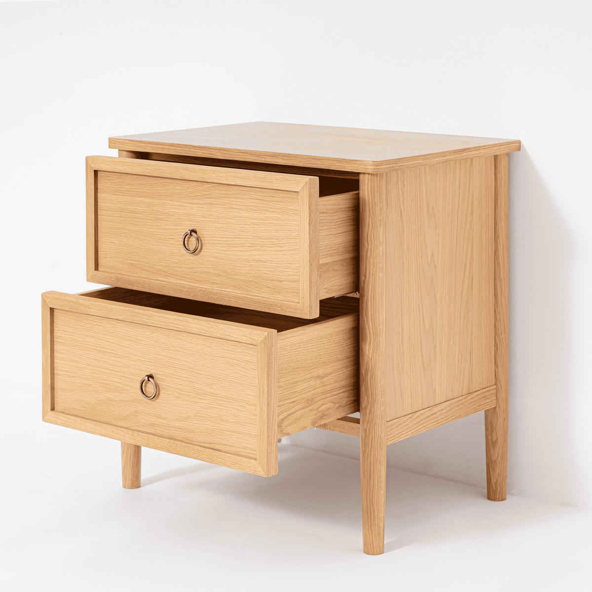 NACHTTISCH Rose, Eiche - Beige, Holz (58/60/40cm) - WOODEK