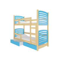 HOCHBETT Osuna Kiefer Natur / blau 81 / 188 / 169cm - Blau/Kieferfarben, Holz/Holzwerkstoff (80/190cm) - Feldmann-Wohnen