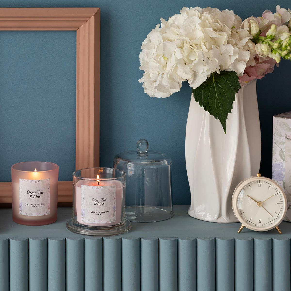 DUFTKERZEN Laura Ashley - Pink, Glas/Naturmaterialen (10cm)