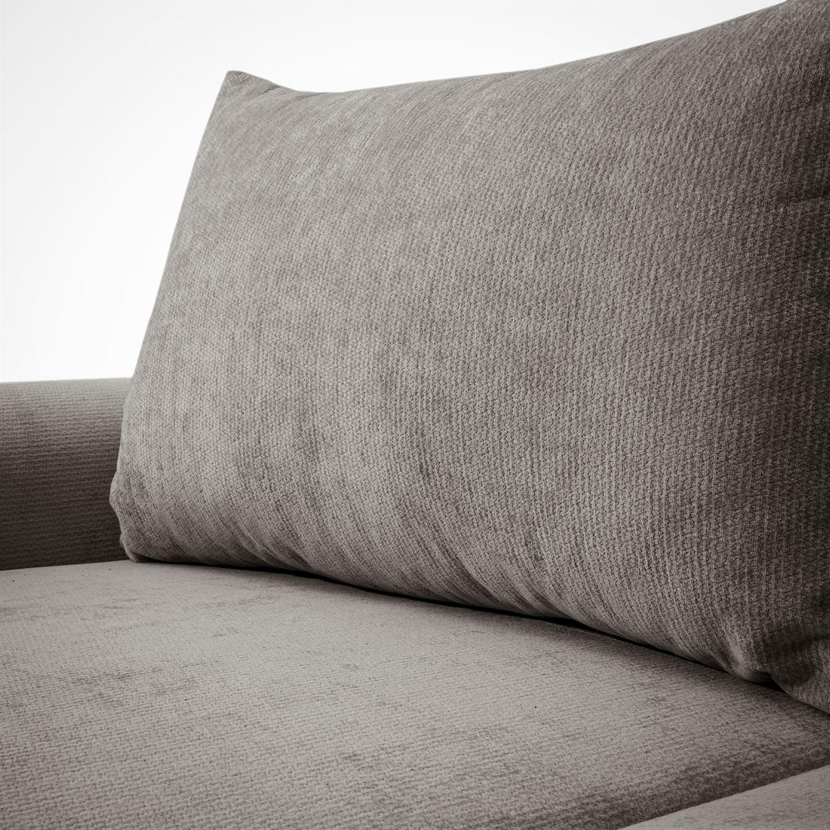 ECKSOFA GOYA mit Schlaffunktion und Bettkasten, Linke, Perfect Harmony 85 - Hellgrau, Textil (184/302cm) - Lookway
