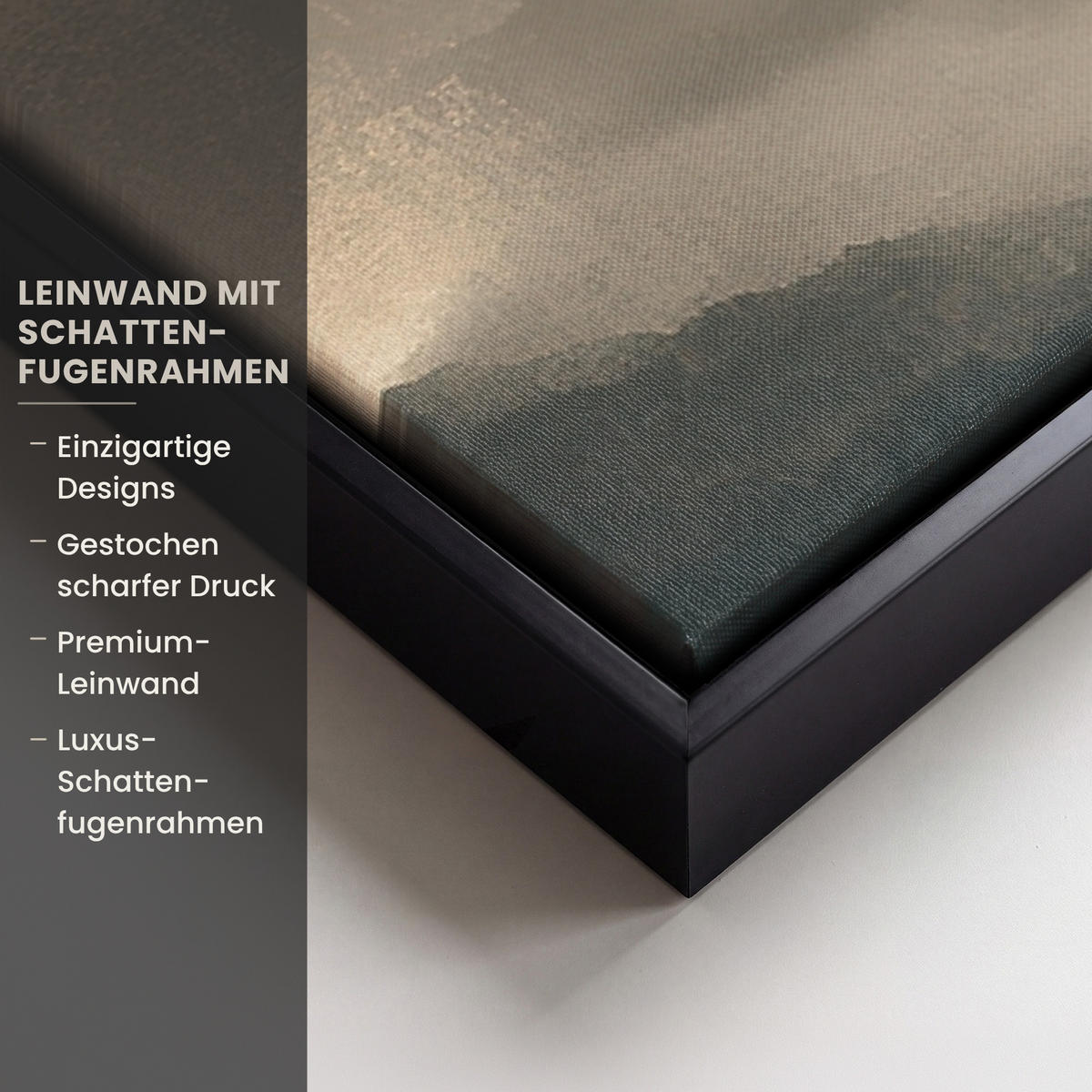 LEINWAND Bilder mit Rahmen - Landschaft - Japandi - Vogel - 90x60 - Beige, Textil (90/60cm) - MuchoWow