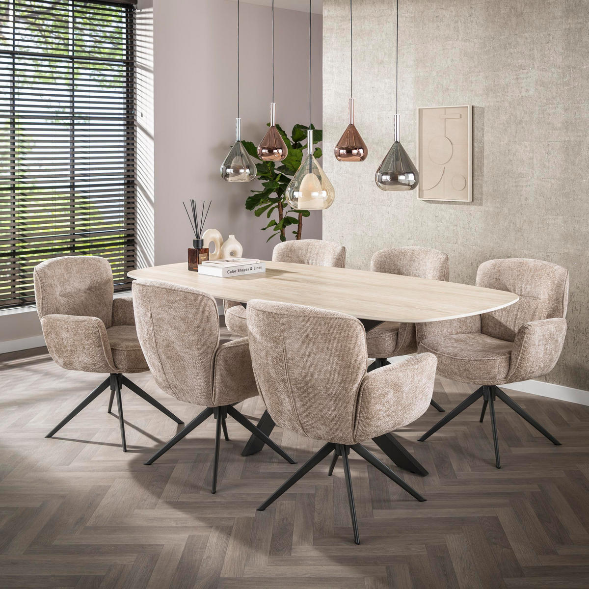 ESSZIMMERST√ÚHLE Beige 67/69/87 cm - Sandfarben, Textil (69/87/67cm) - Hoyz Collection
