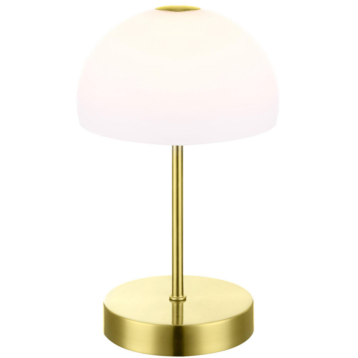 LED TISCHLEUCHTE Messing Weiß - Weiß, Glas (15/15/27cm)