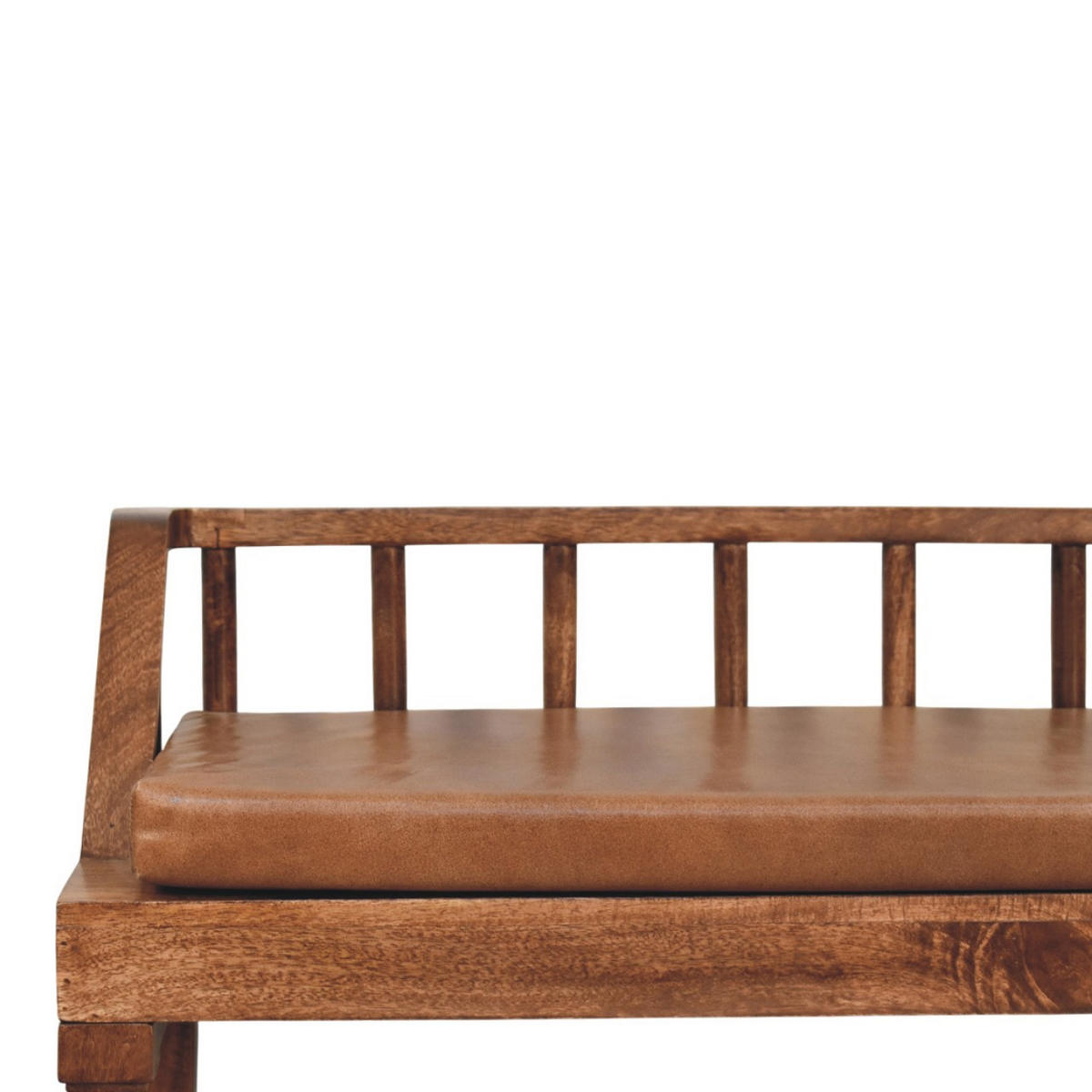 LAVICA s povrchovou úpravou Roasted Almond, kožené sedadlo, hnedá - hnedá, koža/drevo (110/57/40cm) - Artisan Furniture