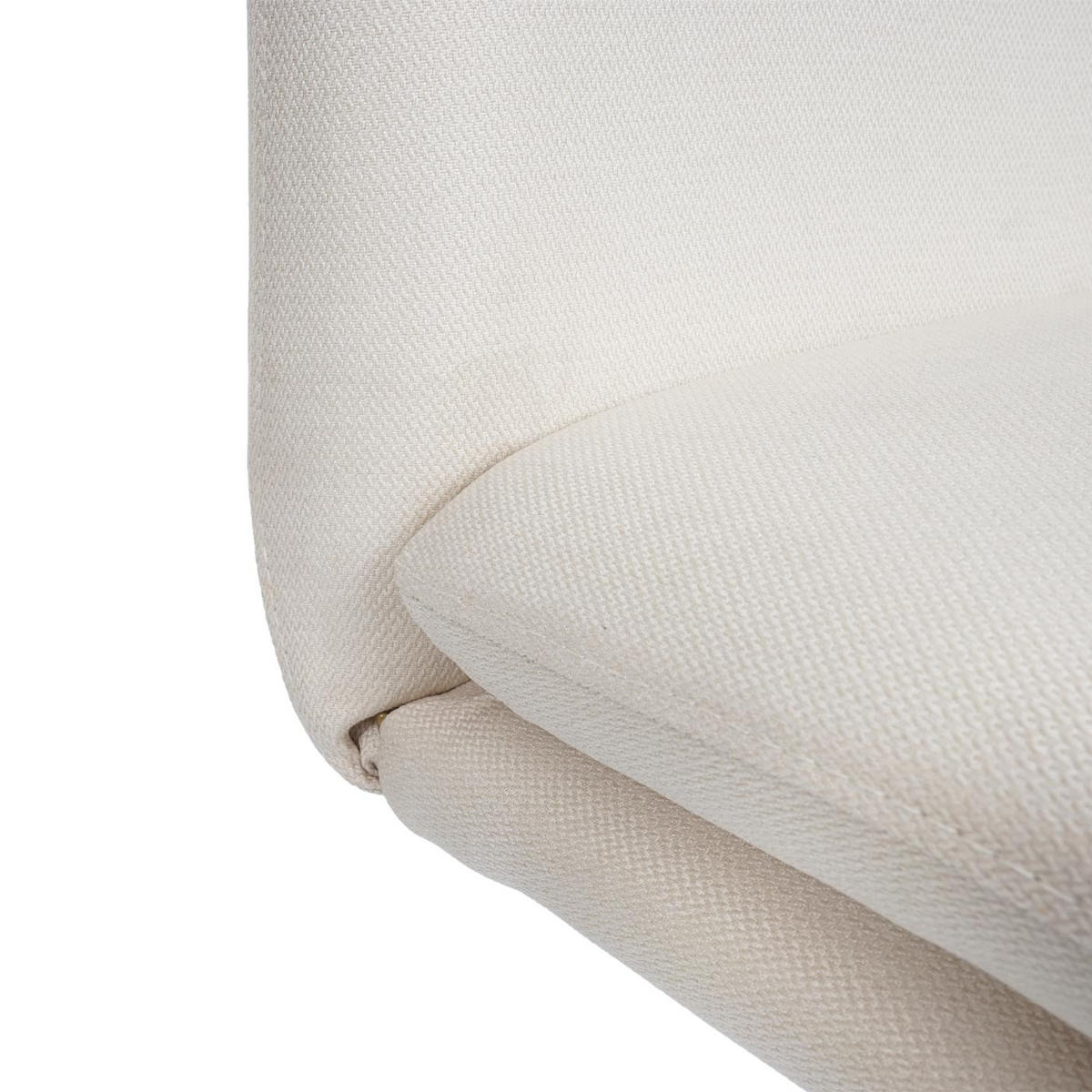ESSZIMMERSTUHL 6er-Set 92x47x57cm Sitzhöhe 49cm Stoff/Textil Edelstahl gebürstet Creme-Beige - Beige, Textil (47/92/57cm) - CHEFGASTRO