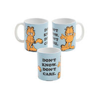 KAFFEEBECHER Garfield Don't Know Don't Care Blau 320 ml - Blau, Keramik (0.32L) - United Labels