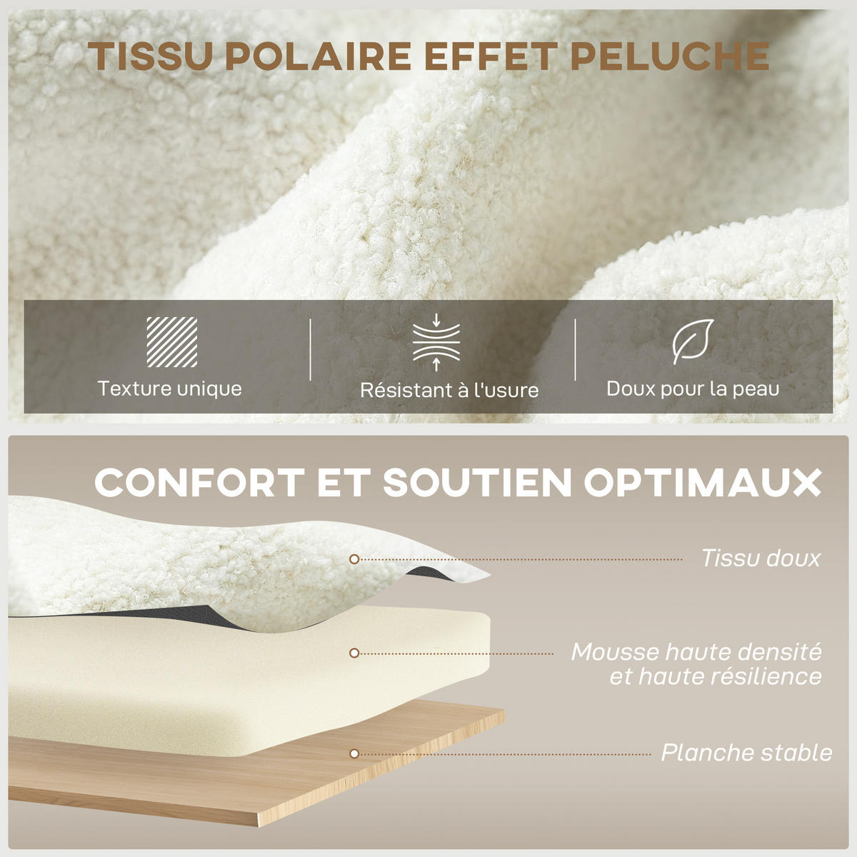 SCHLAFSESSEL DE-14634 mit verstecktem Stauraum und breiter Sitzfläche Creme - Creme, Textil (72/91/85.5cm) - ComfortXL
