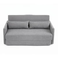SCHLAFSOFA 2-Sitzer Sofa mit Schlaffunktion,klappbar,Grau - Grau, Textil (165/82/92cm) - LVHOM