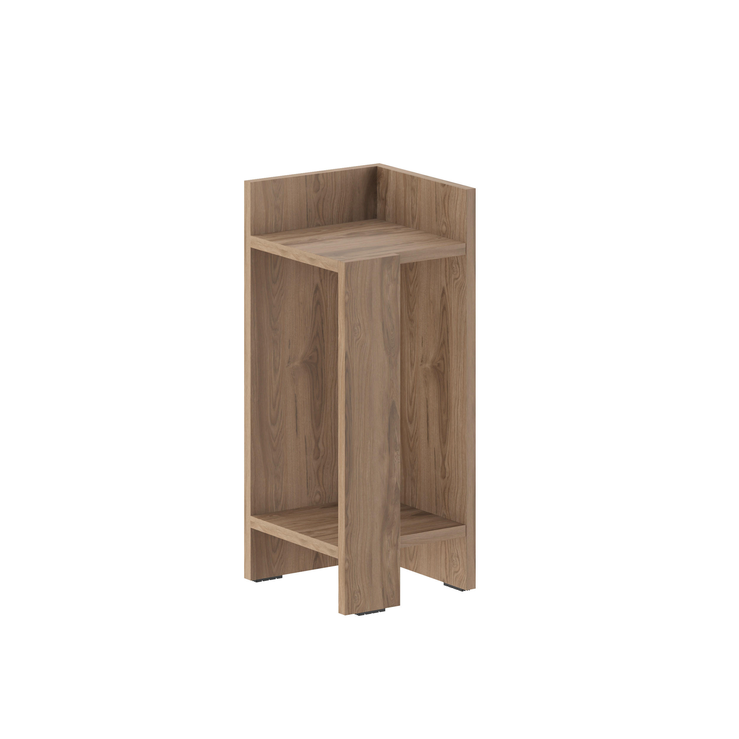 NACHTTISCH Elos Modul Rechts Whiskey Eiche 25/27/60 cm - Dunkelbraun, Holzwerkstoff (25/60/27cm) - Decortie