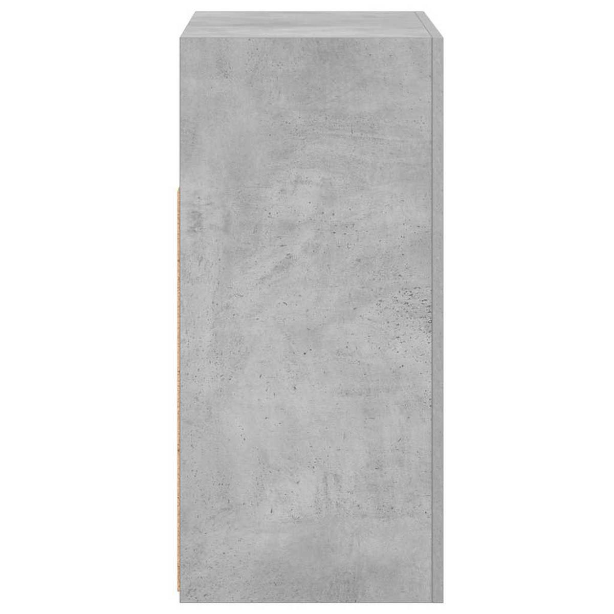 SIDEBOARD mit LED-Licht 80/35/75 cm aus Holzwerkstoff Betongrau - Hellgrau, Holz (80/75/35cm) - vidaXL