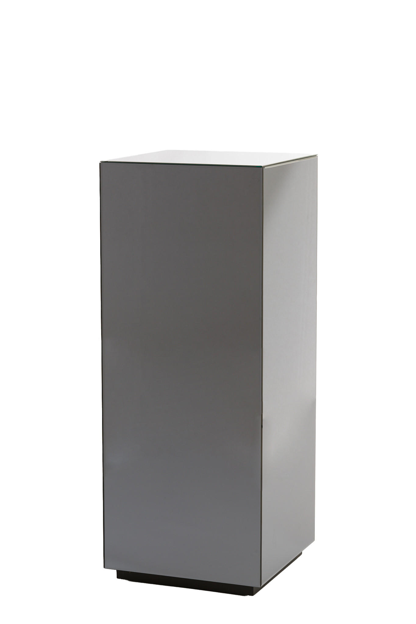 BLUMENSÄULE Daxton Grau 40/40/100 cm - Grau, Glas (40/40/100cm) - Light & Living