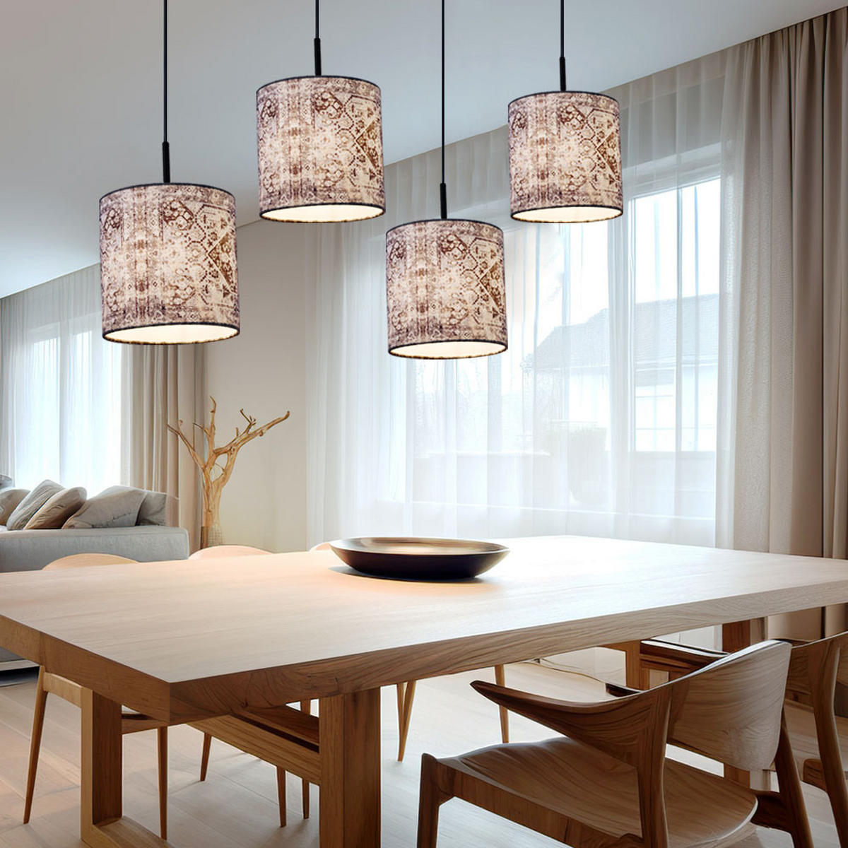 HÄNGELEUCHTE GABRIELE Metall Grau - Grau, Metall (100/20/150cm)