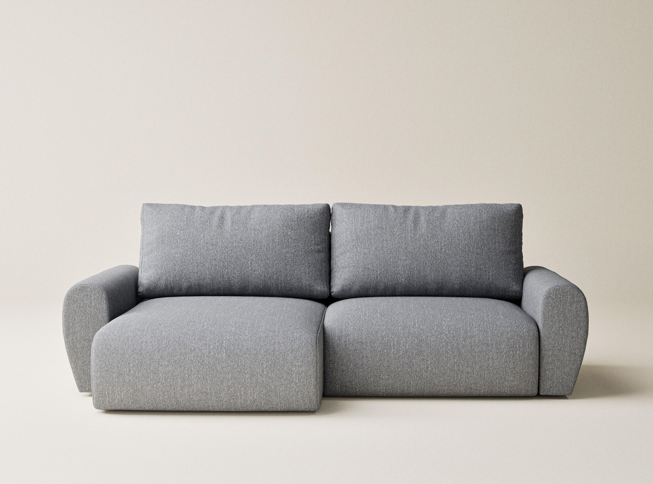 ECKSOFA MIT SCHLAFFUNKTION Numba Grau Webstoff - Schwarz/Grau, Holz/Holzwerkstoff (253/153cm) - Maison de Reve