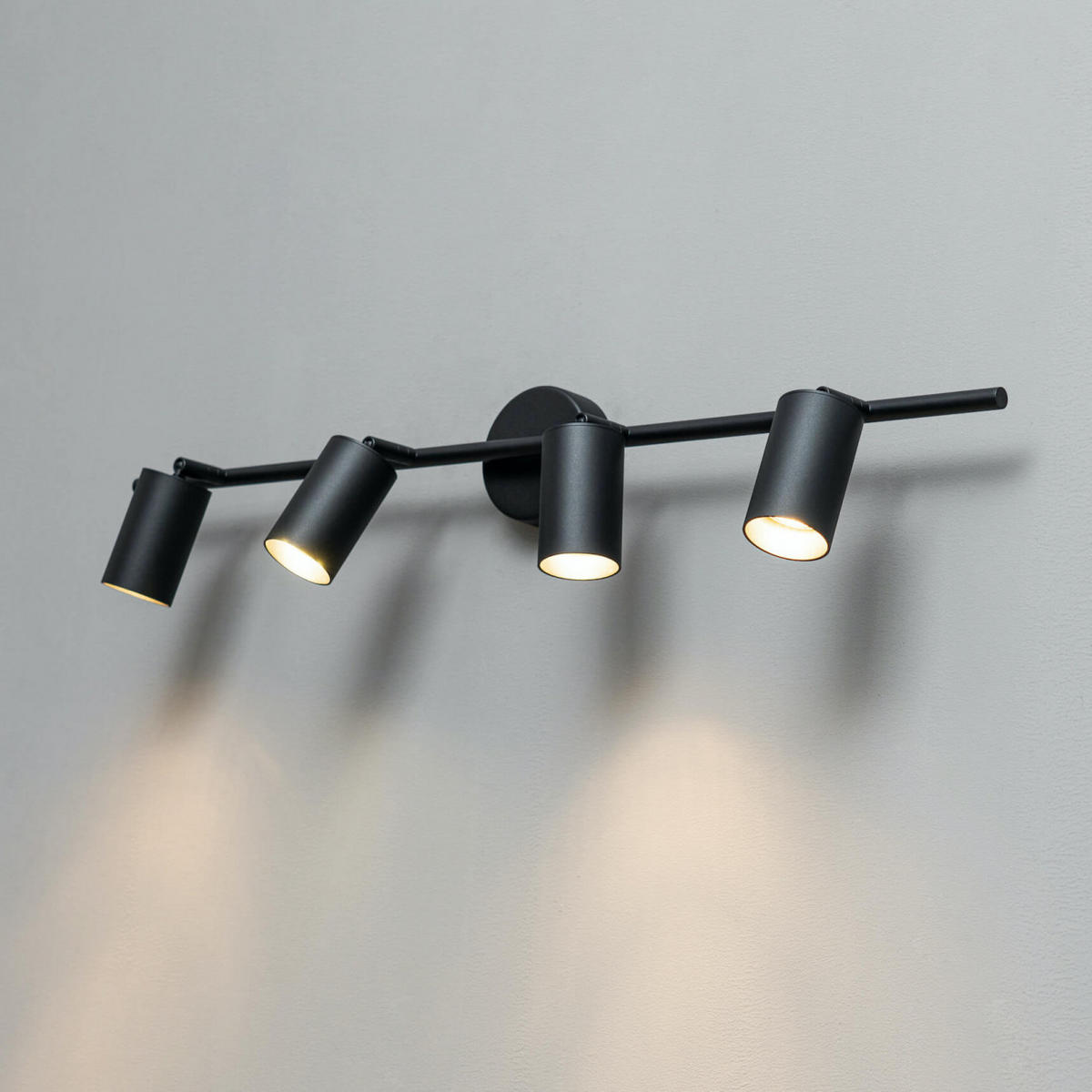 WANDLEUCHTE Lomba, Schwarz, 80cm - Schwarz, Metall (20/10/80cm) - KOSILUM