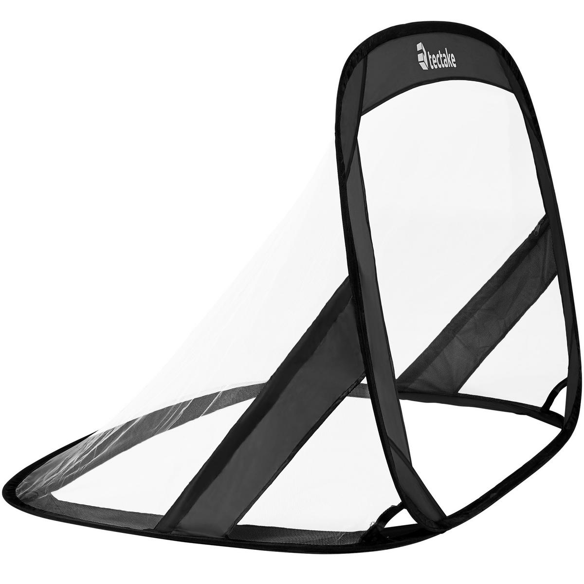 FUSSBALLTOR 2er Set Pop-up,inklusive Heringe und Tragetasche,schwarz - Schwarz, Textil (80/118cm) - tectake