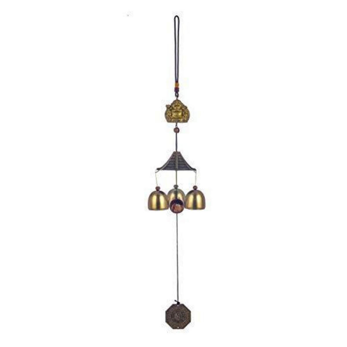 WINDSPIEL Elefantenfisch Feng Shui 40 cm - Bronzefarben, Metall (40/6/2.8cm)