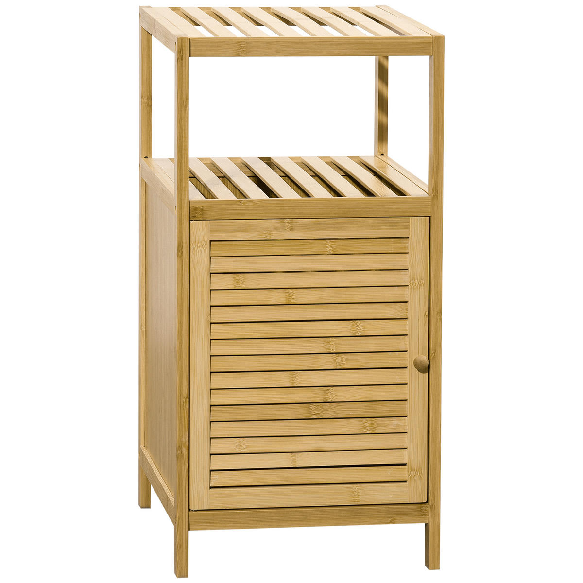 BADEZIMMERSCHRANK - Naturfarben, Holzwerkstoff (36.5/67/33cm) - Kleankin