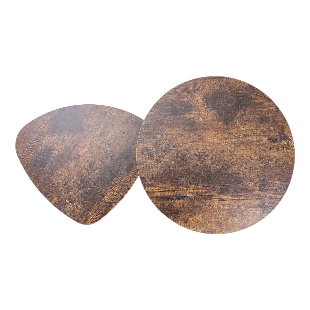 BEISTELLTISCH-SET 2-TLG. Kaffeetisch Braun Schwarz MDF Metall - Schwarz/Braun, Holzwerkstoff/Metall (45/87/48cm) - Livingandhome