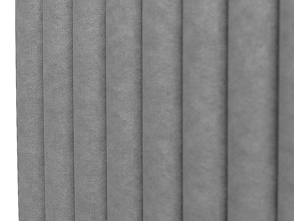 BETTKOPFTEIL mit vertikalen Ziernähten - Stoff - 170 cm - Grau - SARAH - Grau, Textil (170/120/10cm) - Vente-Unique